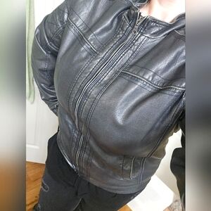 Faux leather jacket